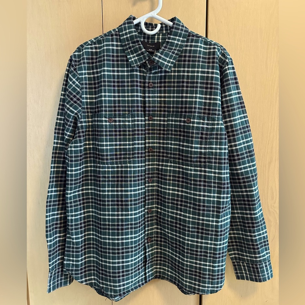 Men’s Cotton On Brooklyn Long Sleeve Plaid Shirt - NWT